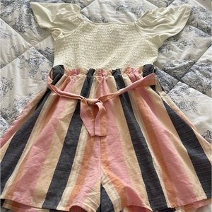 Girls Flutter Short Sleeve Romper - TRIXXI GIRL